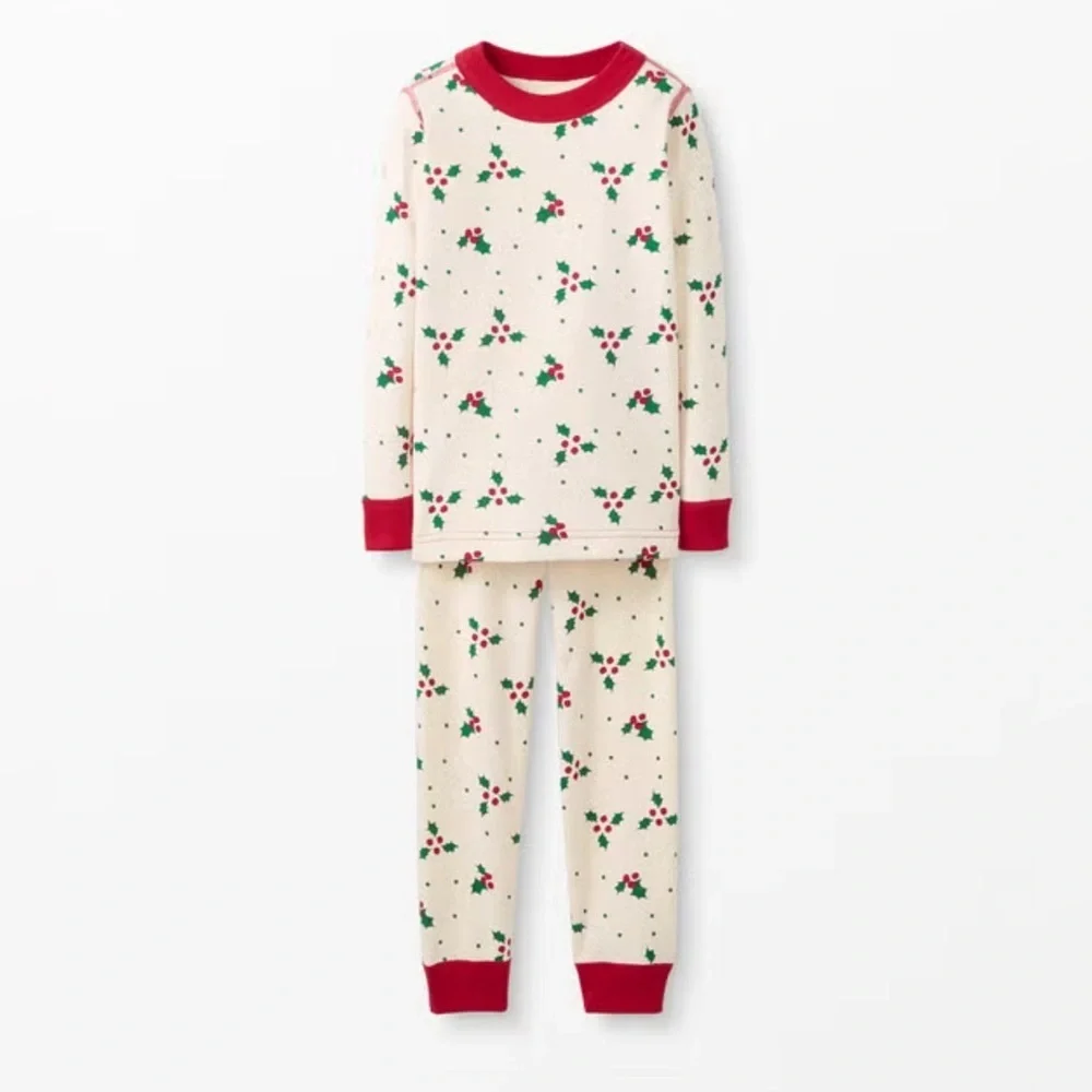 Hanna Andersson| Kids Organic Holiday Long John Pajama Set -Size 10